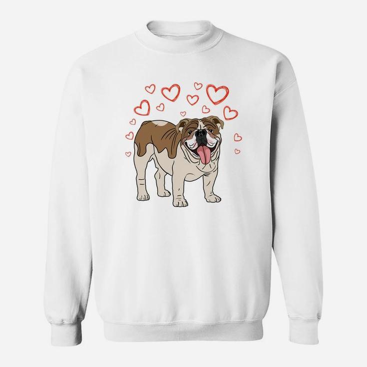 English Bulldog Is My Valentine Sweat Shirt