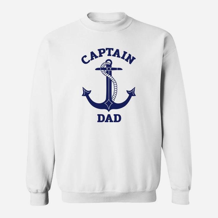 Fathers Day Nautical Anchor Captain Dad Sweat Shirt
