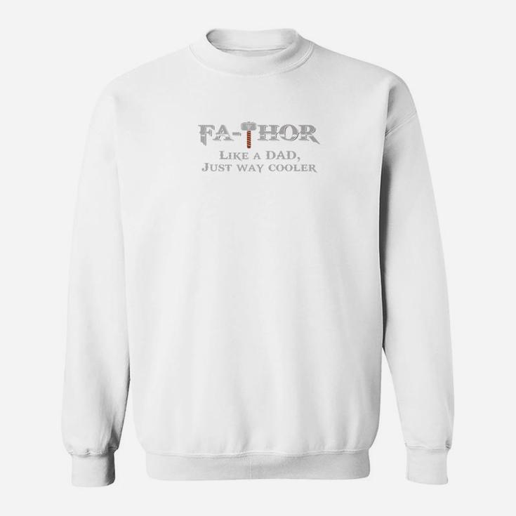 Fathor Fathers Day Gift Papa Daddy As Hero Premium Sweat Shirt