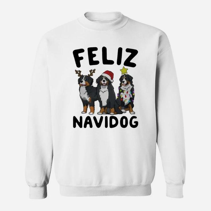 Feliz Navidog Bernese Mountain Dog Christmas Sweat Shirt
