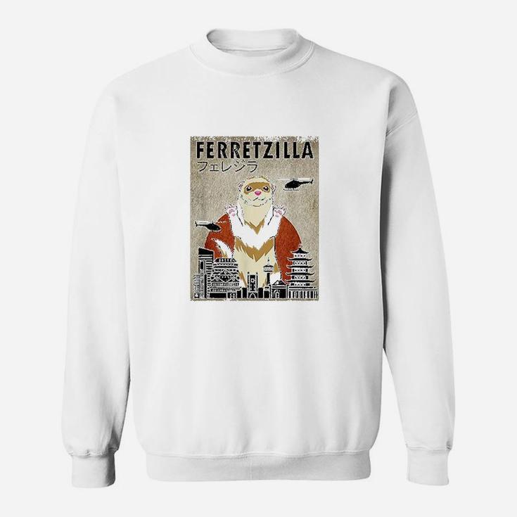 Ferretzilla Vintage Funny Ferret Sweat Shirt