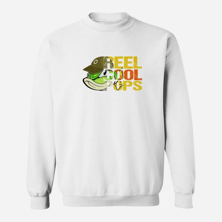Fishing Reel Cool Pops Fathers Day Gift For Husband Or Dad Premium Sweat Shirt
