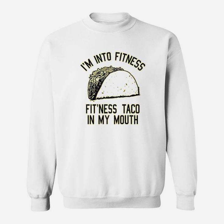 Fitness Taco Funny Gym Cool Humor Graphic Muscle Sweat Shirt