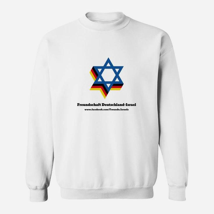 Freundschaft Deutschland-Israel Sweatshirt, Stern-Design Verflochten