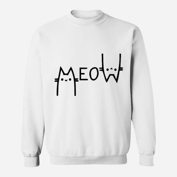 Funny Cat Lover Meow Sweat Shirt