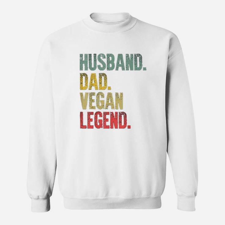 Funny Vintage Gift Thusband Dad Vegan Legend Retro Sweat Shirt