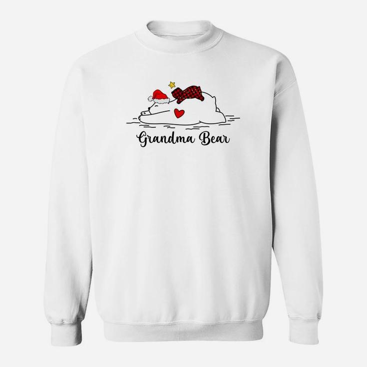Grandma Bear Christmas White Sweat Shirt