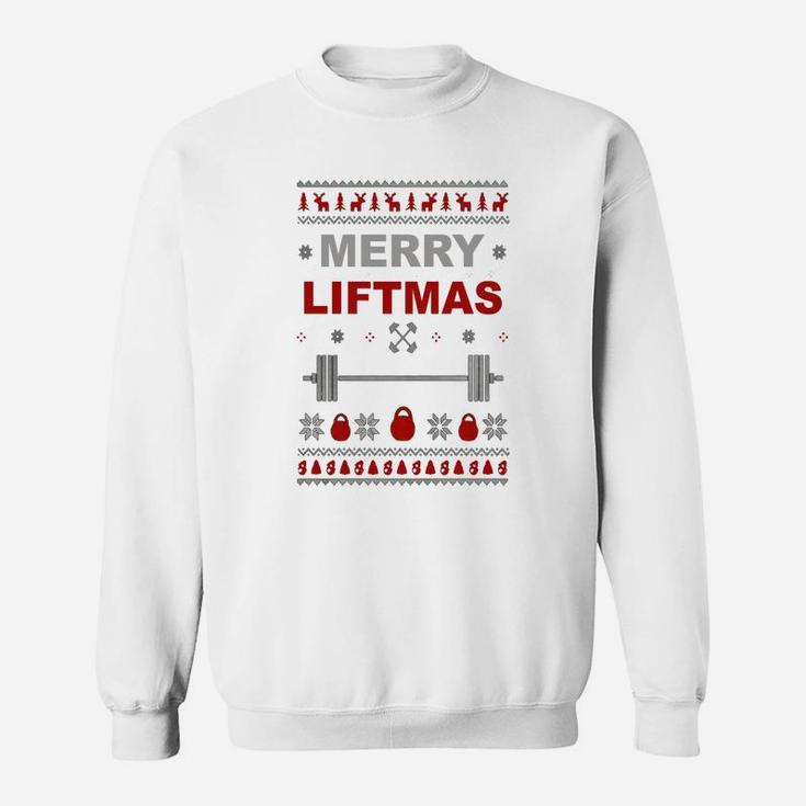 Gym Merry Liftmas Christmas Ugly Sweater Sweat Shirt