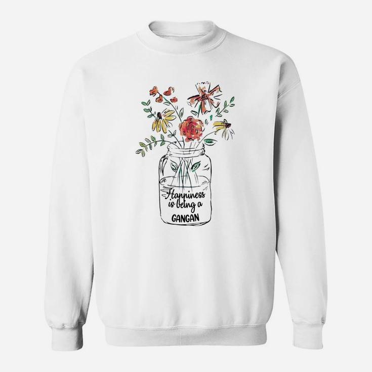 Happiness Is Being A Gangan Floral Mothers Day Awesome Gift For Women Sweat Shirt