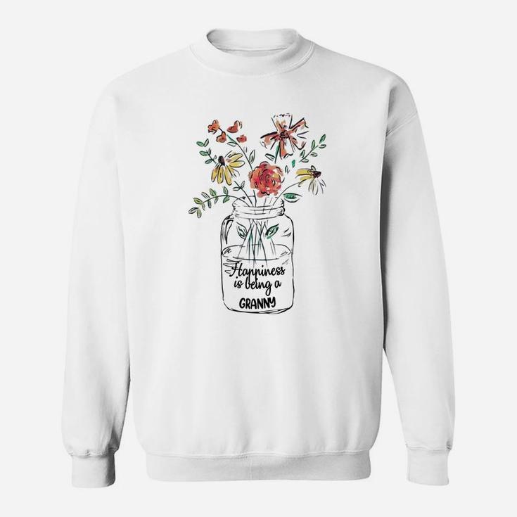 Happiness Is Being A Granny Floral Mothers Day Awesome Gift For Women Sweat Shirt