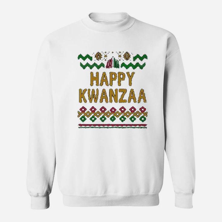 Happy Kwanzaa Style Black Heritage Holiday Graphic Sweat Shirt