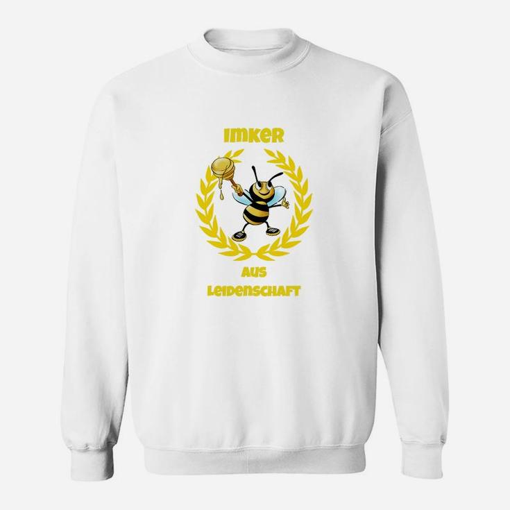 Herren Sweatshirt 'Immer aus Leidenschaft' mit Bienen-Grafik, Motivation