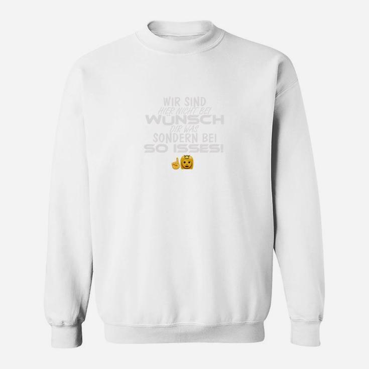 Herren Sweatshirt mit Spruch & Emoji, Lustiges Design - Weiß