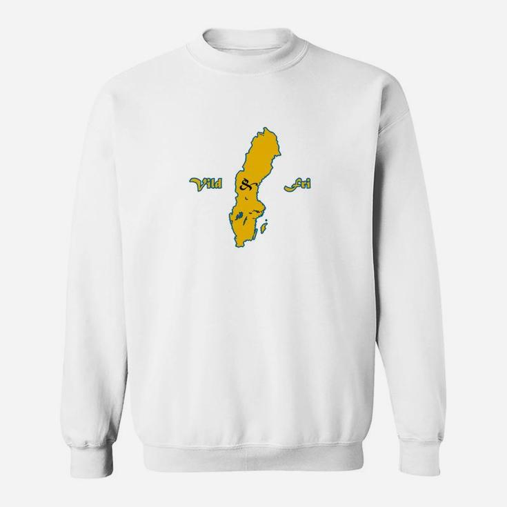 Herren Sweatshirt Stilisierte Insel & Text in Grün, Kreatives Design