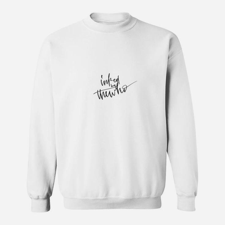 Herren Sweatshirt Weiß Minimalistischer Schriftzug Infinite Thoughts