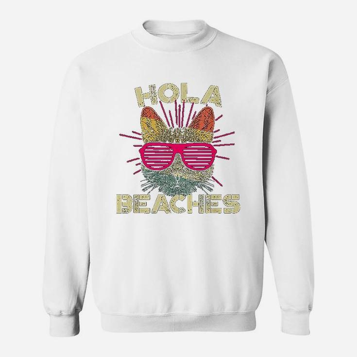 Hola Beaches Vintage Cat Sweat Shirt