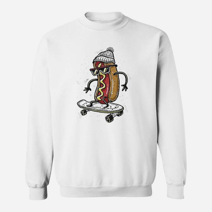 Hot Dog Skateboarding Graphite Youth Sweat Shirt