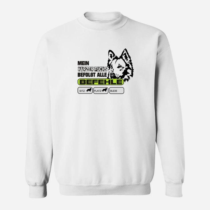 Husky Herren Sweatshirt Mein Hund Befiehlt, Lustiges Motiv-Sweatshirt