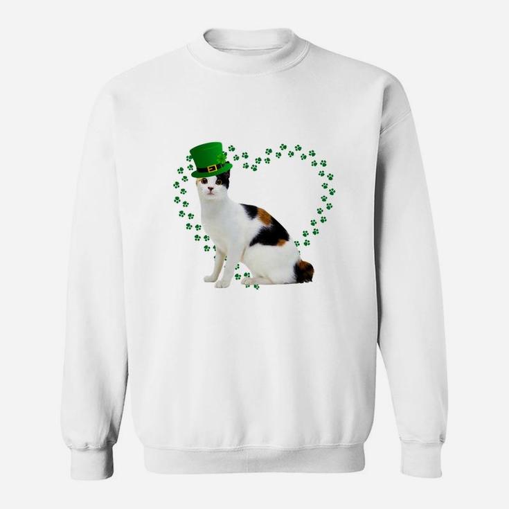 Japanese Bobtail Heart Paw Leprechaun Hat Irish St Patricks Day Gift For Cat Lovers Sweat Shirt