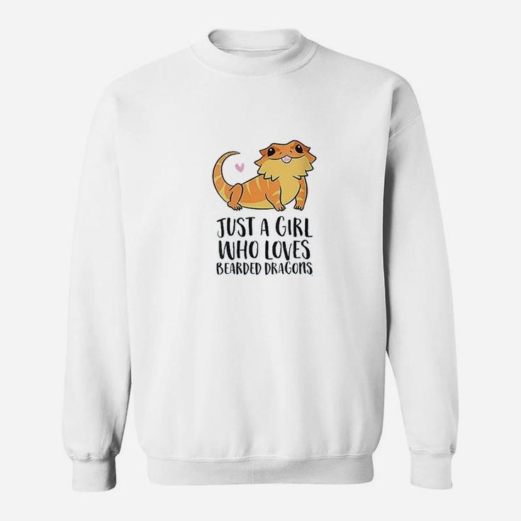 Just A Girl Who Loves Bearded Dragons Lizard Reptile Sweatshirt