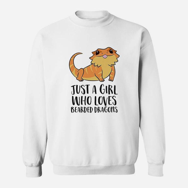 Just A Girl Who Loves Bearded Dragons Lizard Sweat Shirt