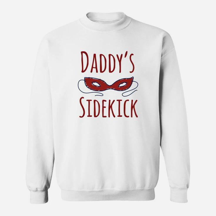 Kids Daddys Masked Super Sidekick Kids Fathers Day Premium Sweat Shirt
