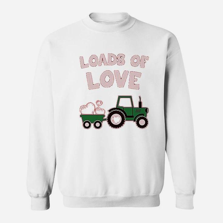 Loads Of Love Valentine's Gift Tractor Loving Sweatshirt