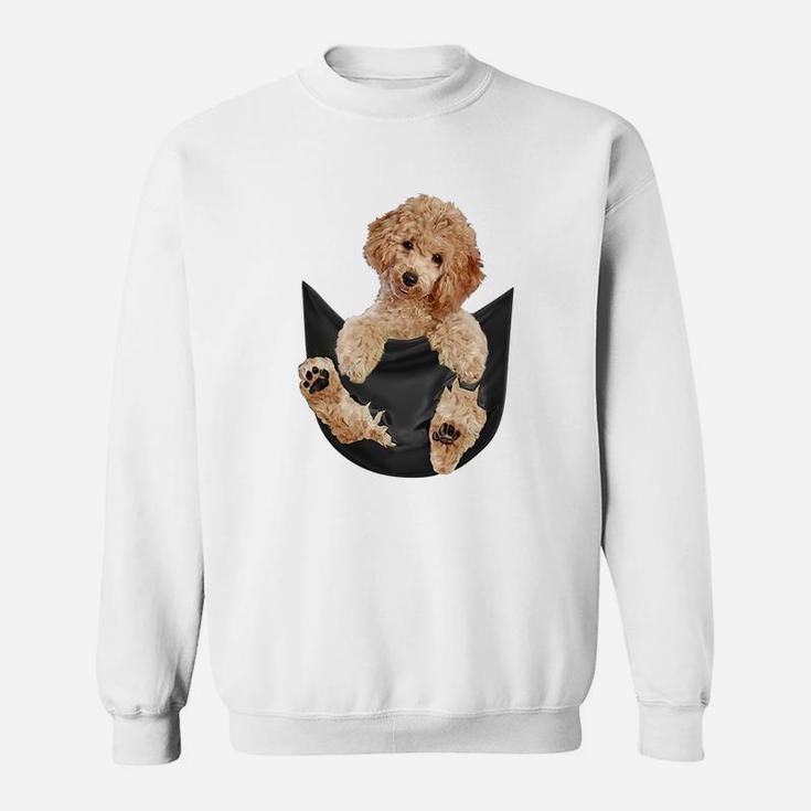 Lustiges 3D-Pudel-Durchbruch Sweatshirt, Kreatives Design für Hundefans