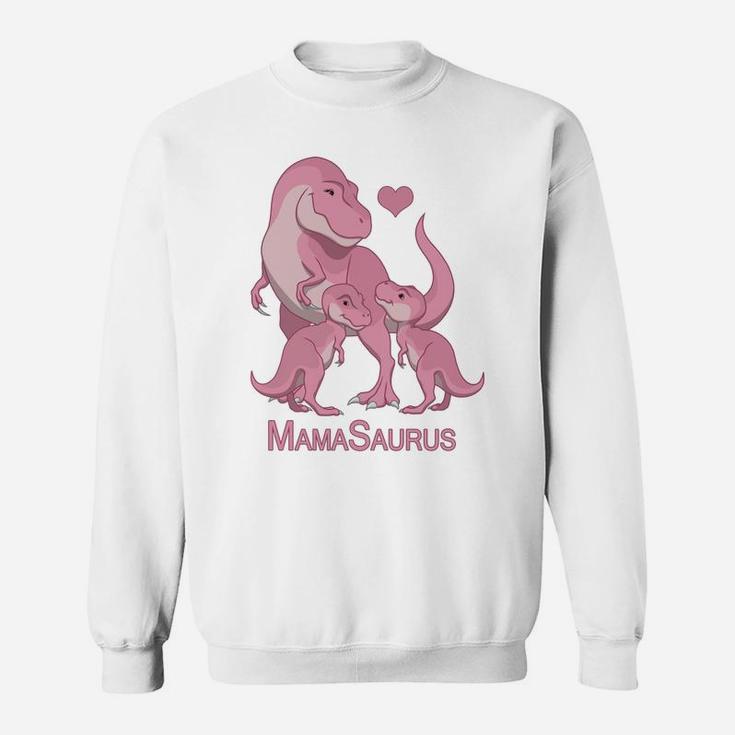 Mamasaurus Trex Mommy Twin Baby Girl Dinosaurs Sweat Shirt