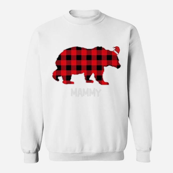Mammy Bear Plaid Pajamas Santa Hat Cool Ugly Xmas Sweat Shirt