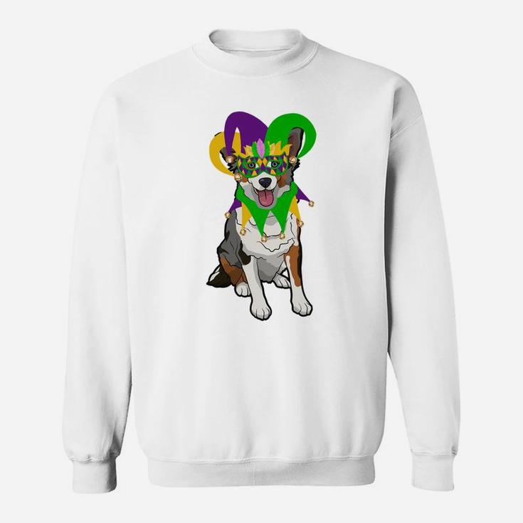 Mardi Gras Aussie Dog Funny Mardi Gras Sweat Shirt