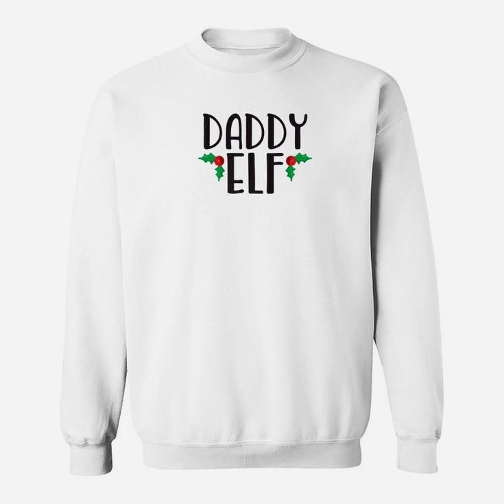 Mens Daddy Elf Shirt Cute Funny Family Christmas Elf Sweat Shirt
