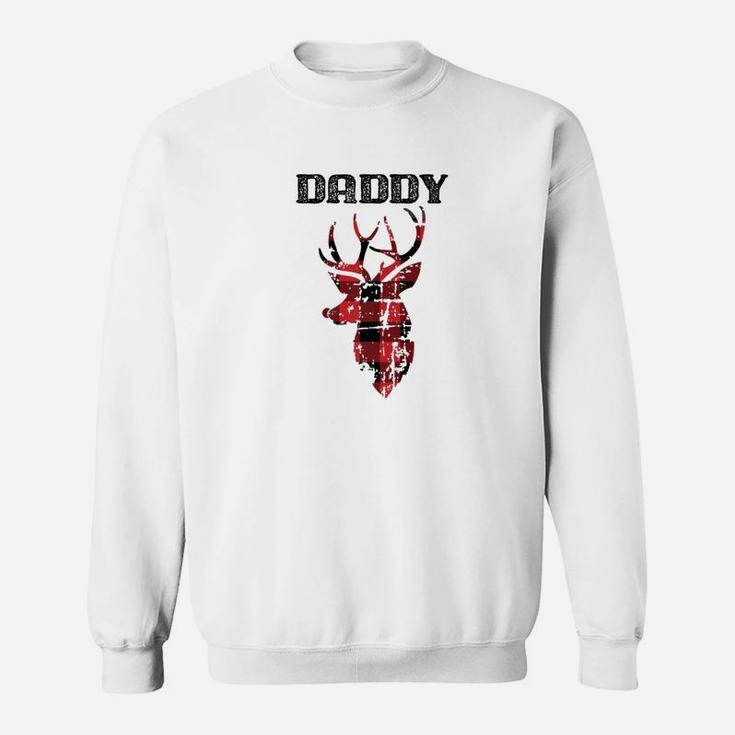 Mens Family Christmas Shirt Daddy Reindeer Silhouette Dad Sweat Shirt