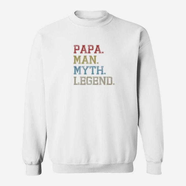 Mens Vintage Papa Man Myth Legend Gift For Father Dad Daddy Premium Sweat Shirt