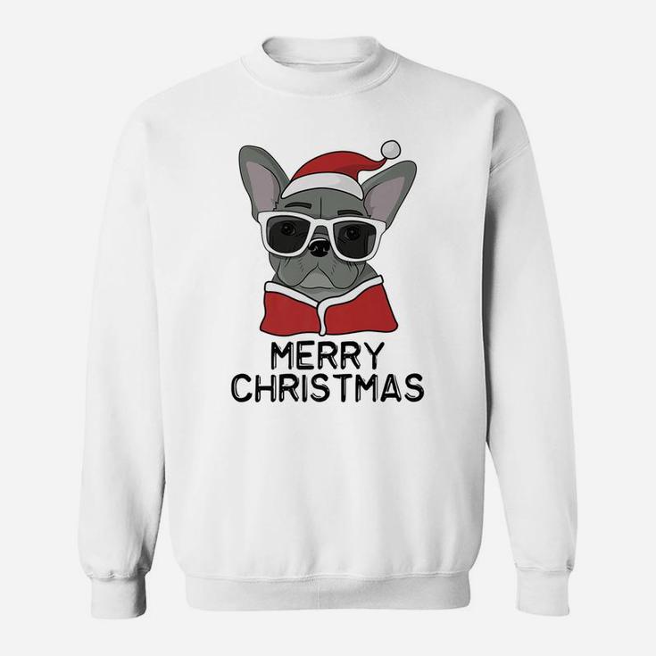 Merry Christmas Santa Dog French Bulldog Lovers Sweat Shirt