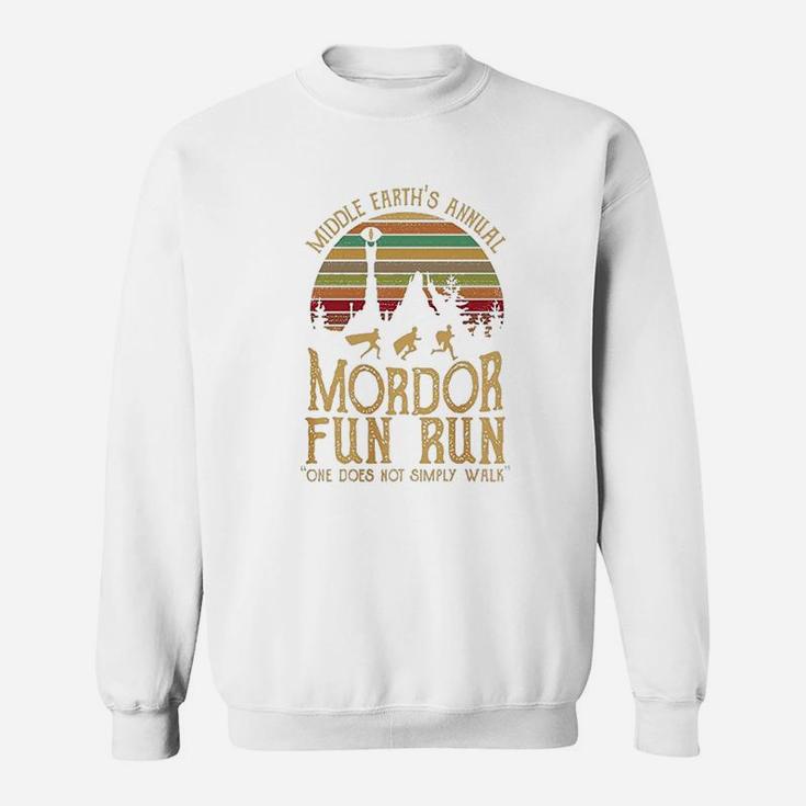 Middle Earth's Annual Mordor Fun Run One Does Not Simply Walk Sweatshirt