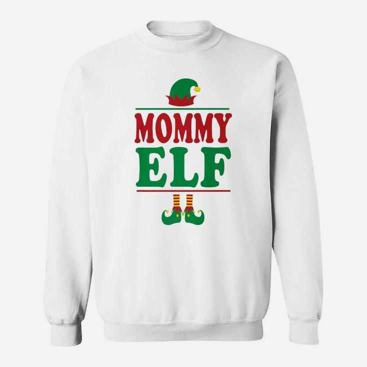 Mommy Elf Funny Elf Ugly Christmas Family Sweat Shirt