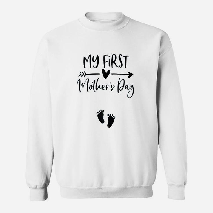 My First Mothers Day Announcement Mom To Be Sweat Shirt