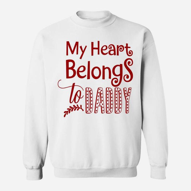My Heart Belongs To Mommy Valentines Day Mom Kids Sweat Shirt
