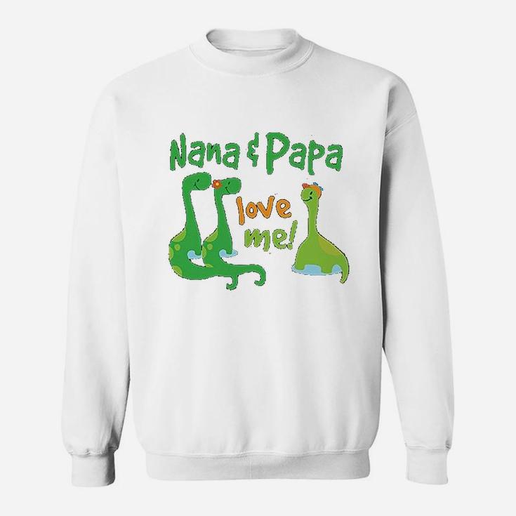 Nana Papa Love Me Grandchild Dinosaur Sweat Shirt