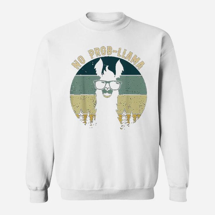 No Probllama Vintage Llama Alpaca Sweat Shirt