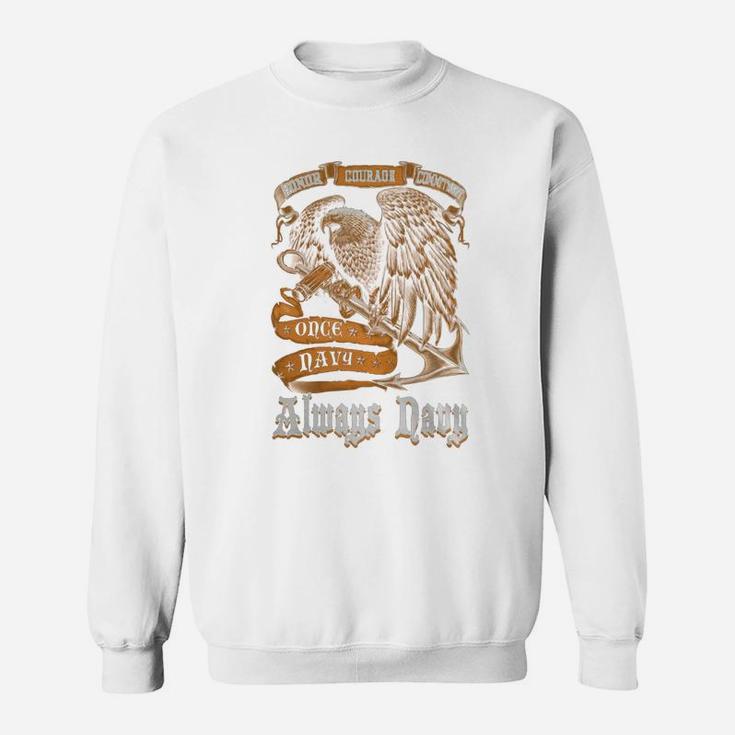 Once Navy Always Navy Military Sweat Shirt