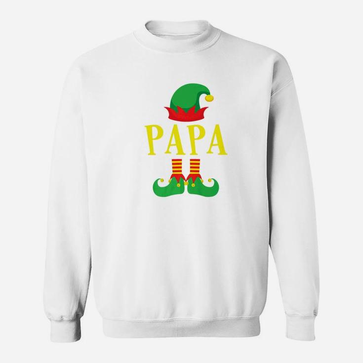 Papa Elf Christmas Shirt Family Matching Pajama Gift Sweat Shirt