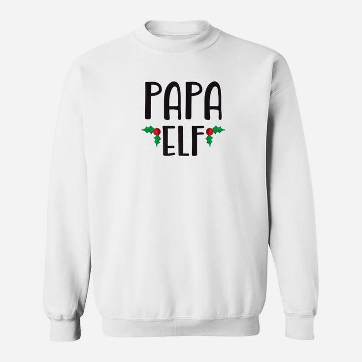 Papa Elf Shirt Cute Funny Family Christmas Elf Sweat Shirt