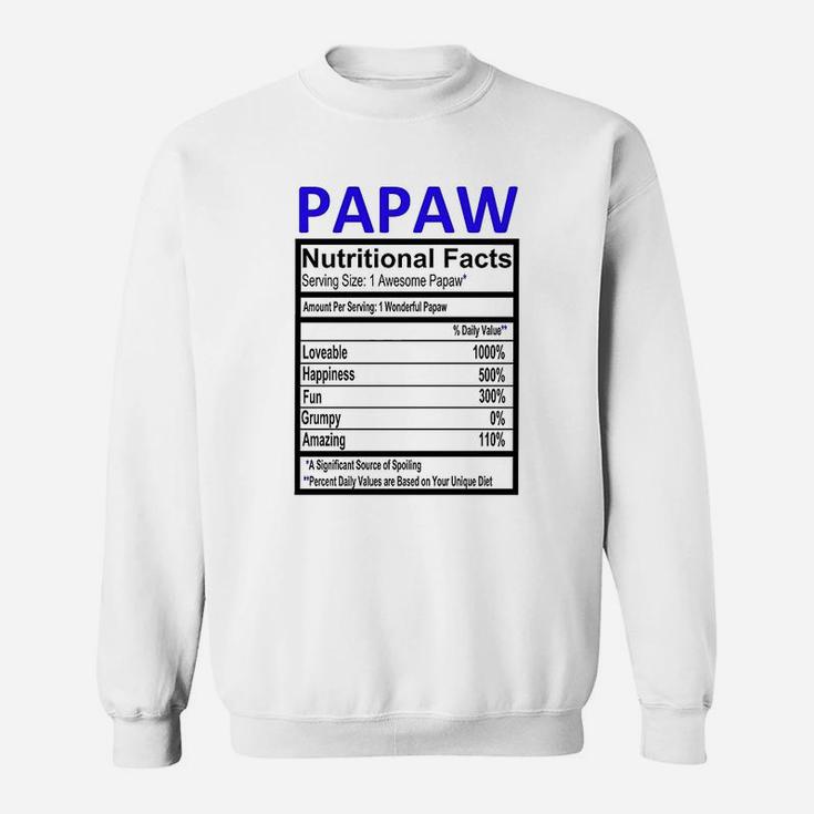 Papaw Nutritional Facts Sweat Shirt