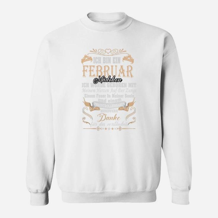 Personalisiertes Februar Geburtsmonat Sweatshirt, Vintage Geburtstagsspruch