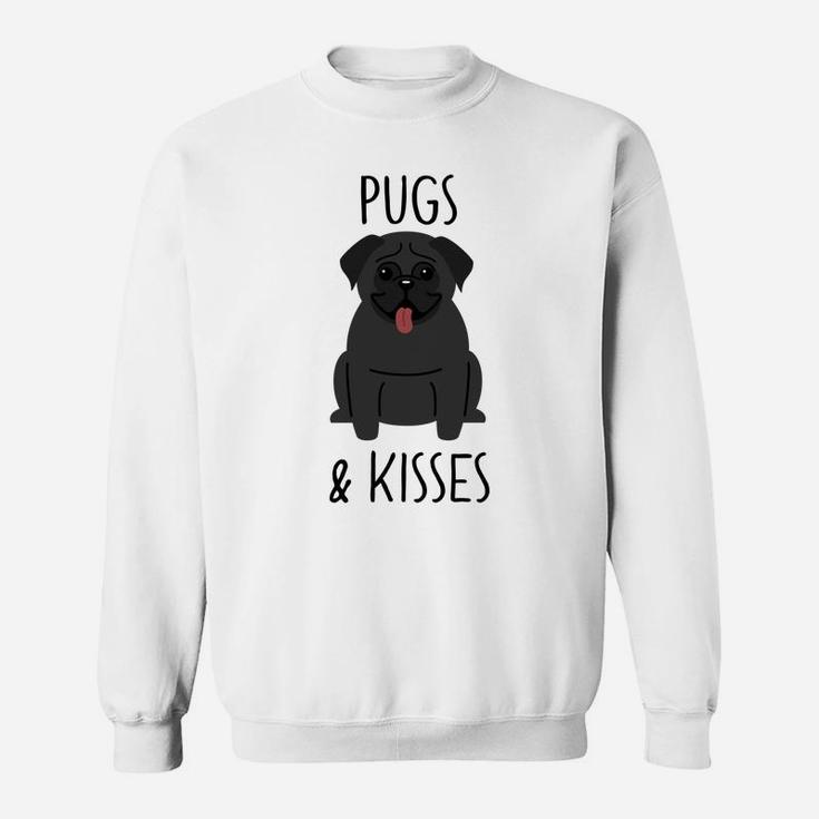 Pugs And Kisses Hugs Valentines Day Pug Sweat Shirt