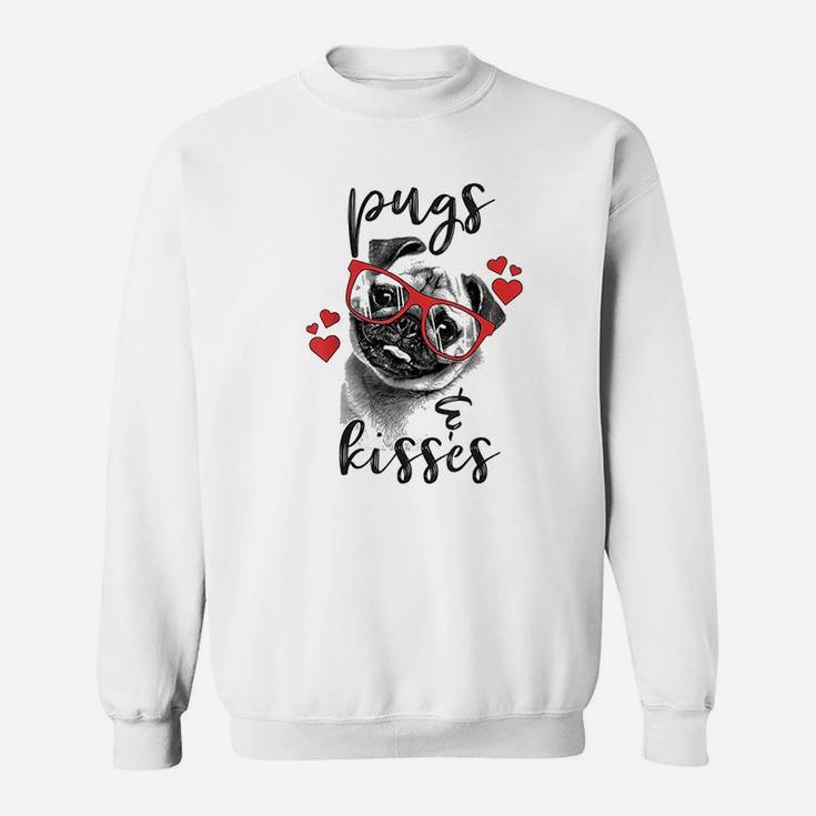 Pugs And Kisses Valentines Day Sweat Shirt