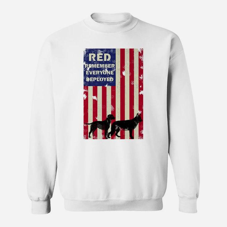 Red Friday Military Dogs Patriotic Gift Idea Sweat Shirt