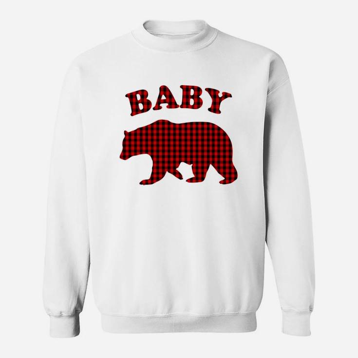 Red Plaid Baby Bear Buffalo Family Pajama Sweat Shirt